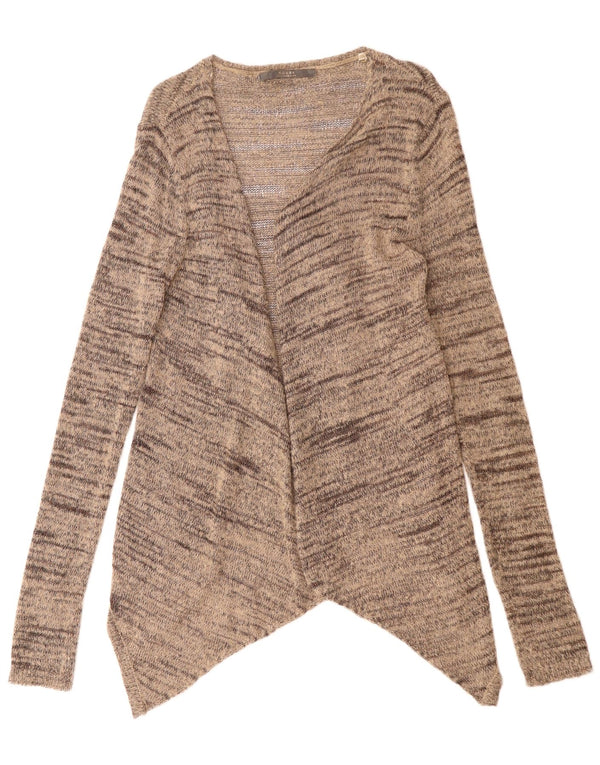 Pulover cardigan deschis asimetric pentru femei Guess UK 14 mare, bej, pete