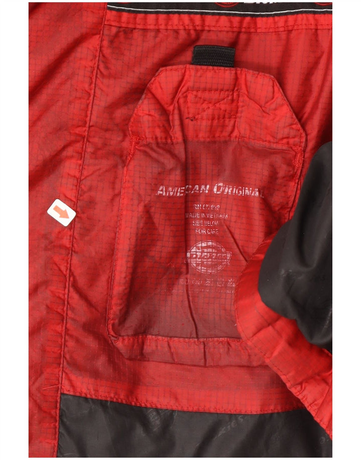 Jachetă căptușită cu glugă pentru bărbați Dickies UK 38 Medium Red Colorblock Nylon