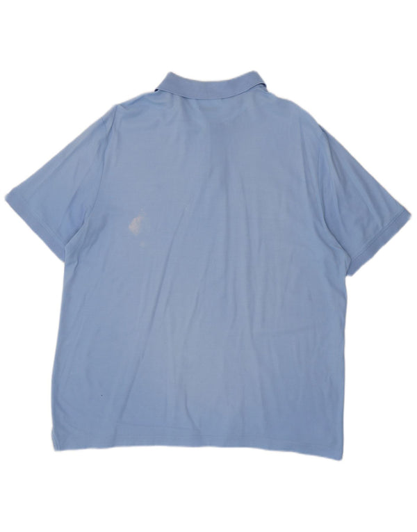 Cămașă polo pentru bărbați Calvin Klein Slim Fit 2XL Albastru