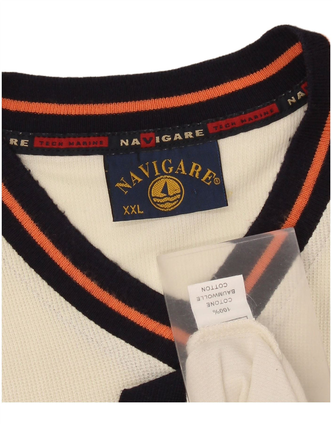 Tricou pentru bărbați Navigare Top 2XL bumbac alb