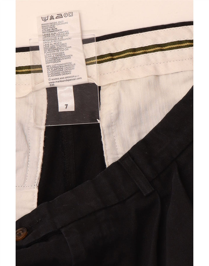 Pantaloni de costum pentru bărbați Marks & Spencer L34 L31, bumbac negru