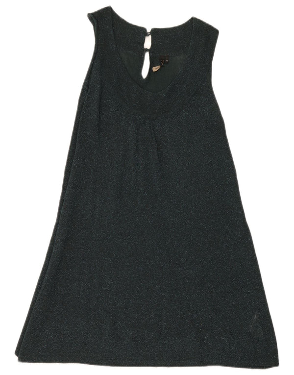 Rochie de bază fără mâneci Topshop pentru femei UK 14 Medium Green Viscose
