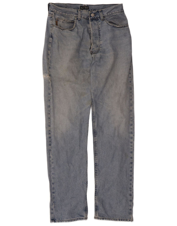 Blugi drepti pentru femei Armani W34 L33 Bumbac albastru