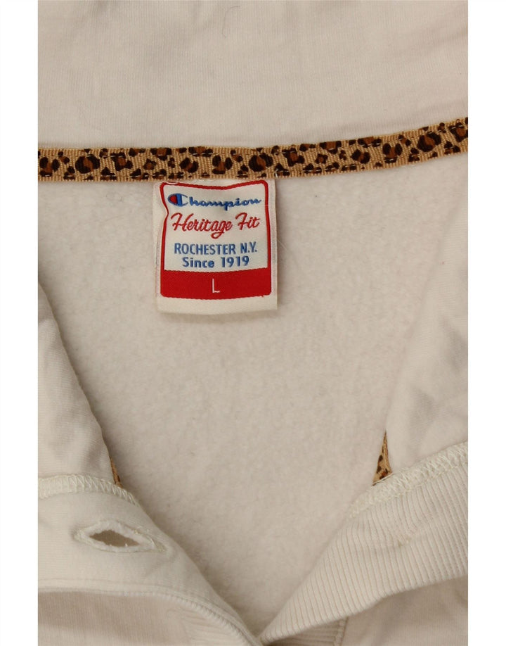 CHAMPION Womens Tracksuit Top Jacket UK 16 Large Off White Vintage Champion and Second-Hand Champion from Messina Hembry 