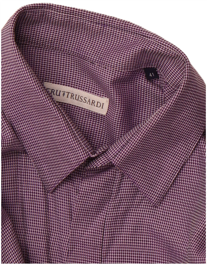 TRUSSARDI Cămașă pentru bărbați Mărimea 41 Medium Purple Spotted