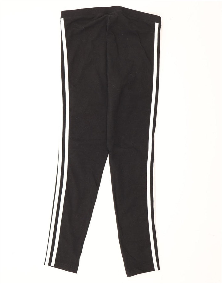 Leggings pentru femei Adidas UK 10 mic bumbac negru