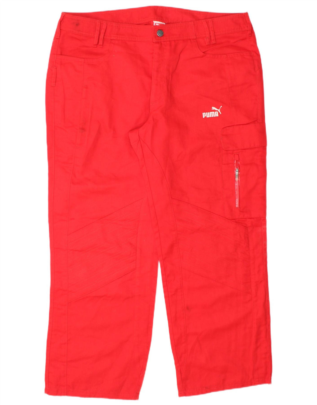 Pantaloni cargo drepti PUMA pentru bărbați W36 L28 roșii