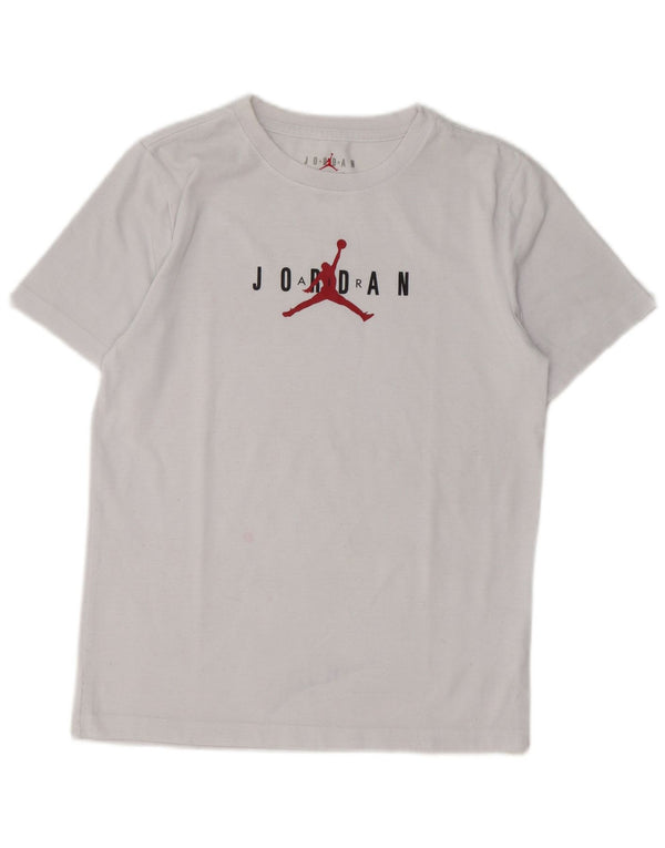 Tricou grafic Jordan pentru băieți Top 12-13 ani Poliester alb mare
