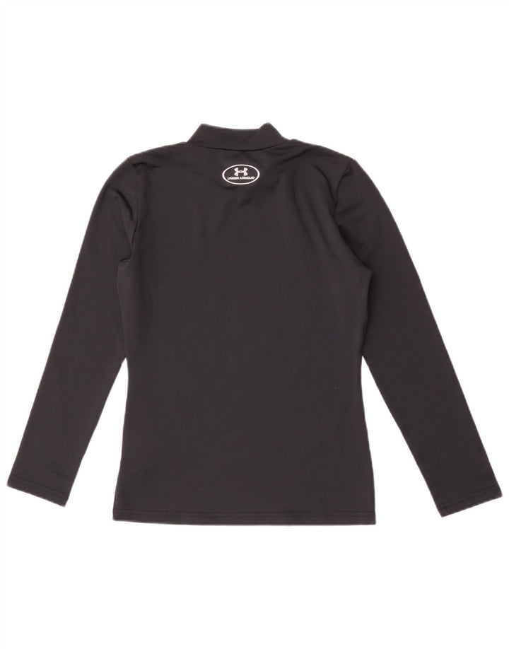 Under Armour Boys Cold Gear Top cu mânecă lungă 11-12 ani mare negru