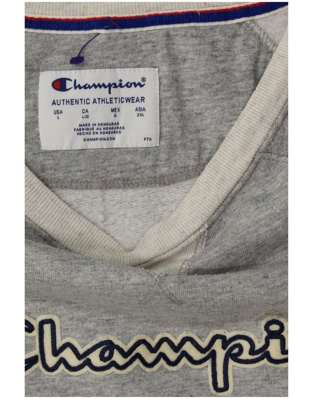 Pulover cu grafic pentru femei CHAMPION UK 16 mare gri