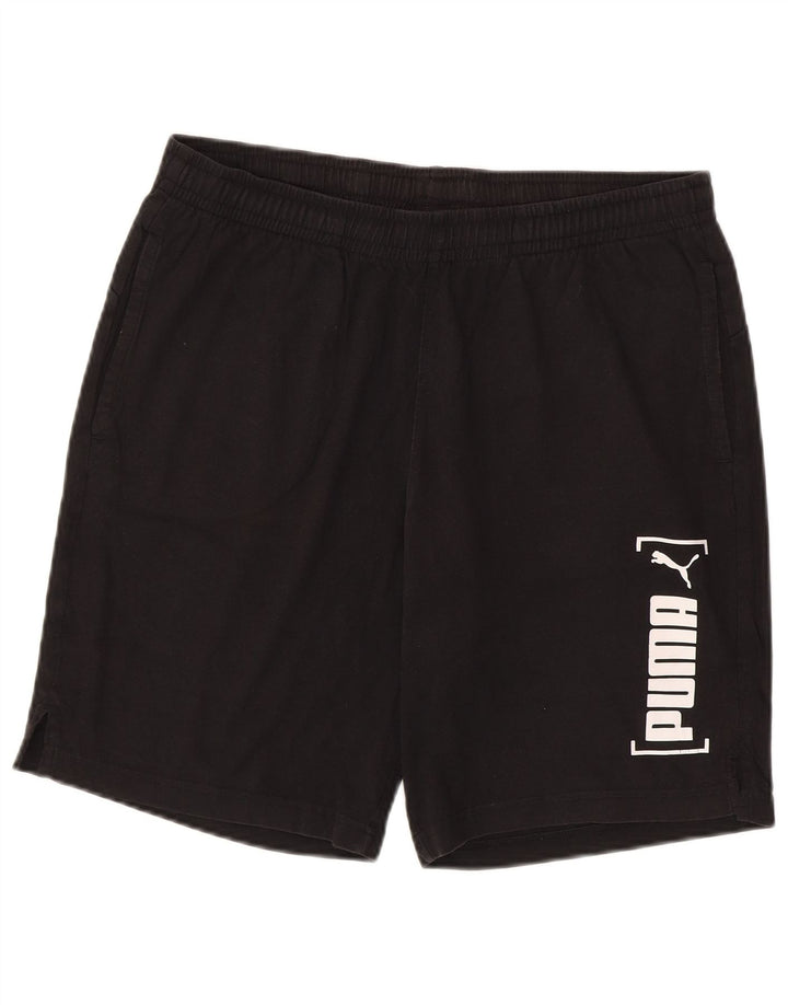 Pantaloni scurți sport grafic Puma pentru bărbați, mari, negru