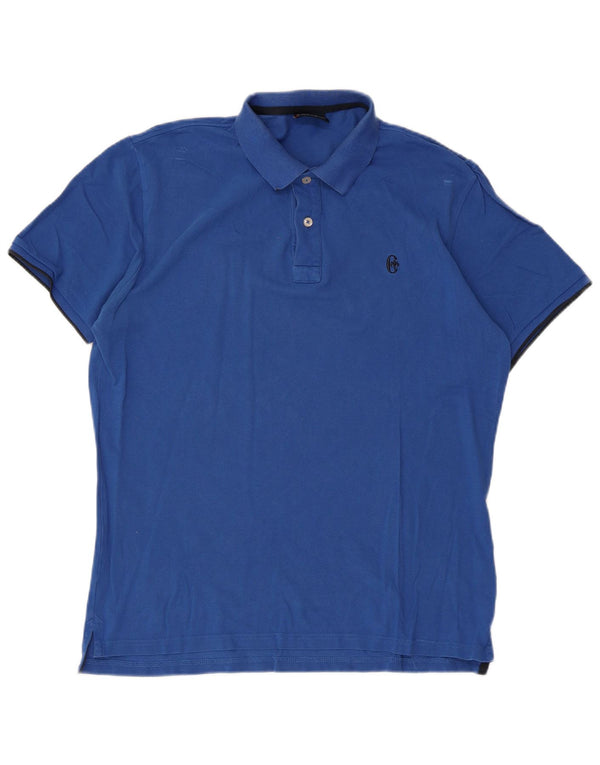 Tricou polo pentru bărbați Conte of Florence, bumbac albastru mare