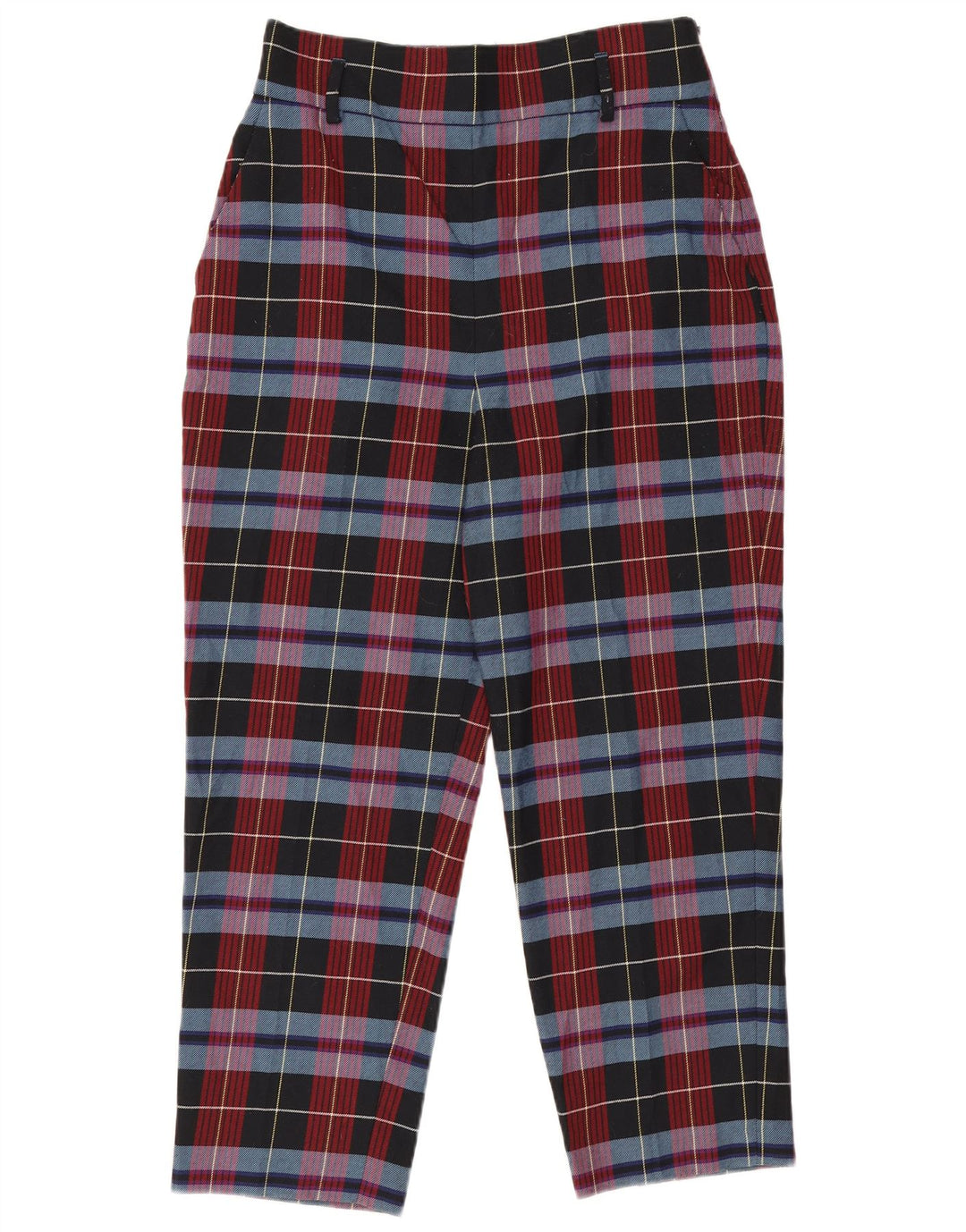 Pantaloni tăiați conici pentru femei Zara L30 L25, poliester roșu