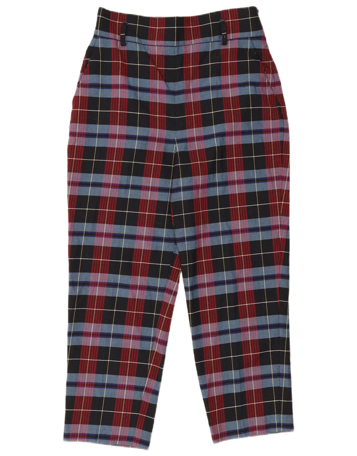 Pantaloni tăiați conici pentru femei Zara L30 L25, poliester roșu