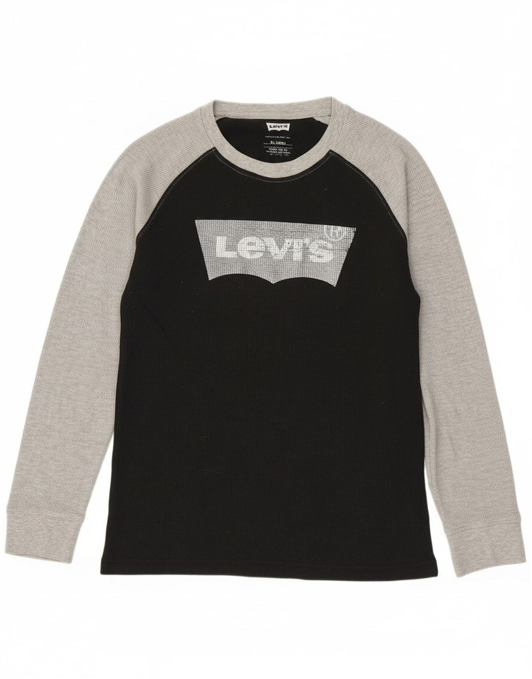 Levi's pentru băieți, bluză grafică cu mânecă lungă, 14-15 ani, XL, bumbac color bloc