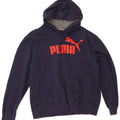 PUMA Mens Graphic Hoodie Jumper Large Navy Blue