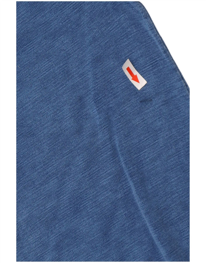 Pulover pentru damă SUPERDRY cu decolteu triplu UK 10 Bumbac albastru mic