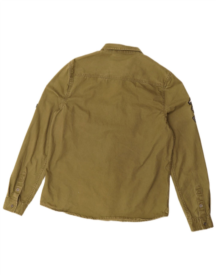 Cămașă grafică Superdry pentru femei UK 14 Medium Khaki Bumbac