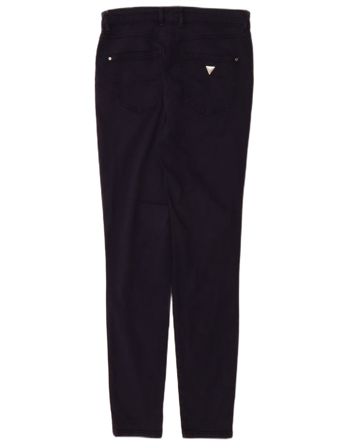 Pantaloni casual skinny GUESS pentru femei cu talie înaltă L28 L30 bumbac bleumarin