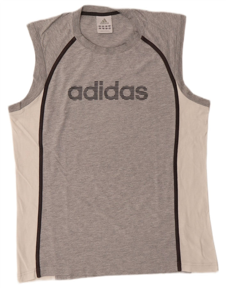 Vestă grafică pentru bărbați ADIDAS, gri mediu, color block