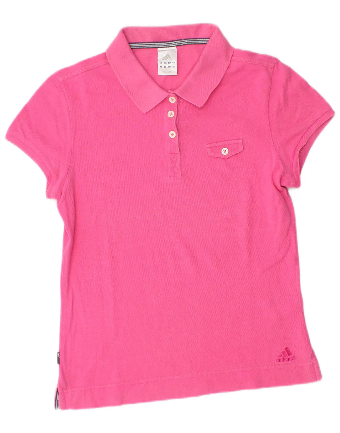 Tricou polo Adidas pentru femei UK 12, bumbac roz mediu