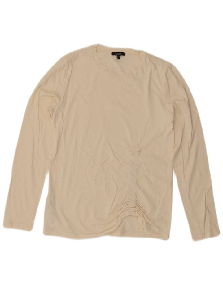 Top pentru femei Massimo Dutti cu mânecă lungă UK 6 XS Bumbac alb