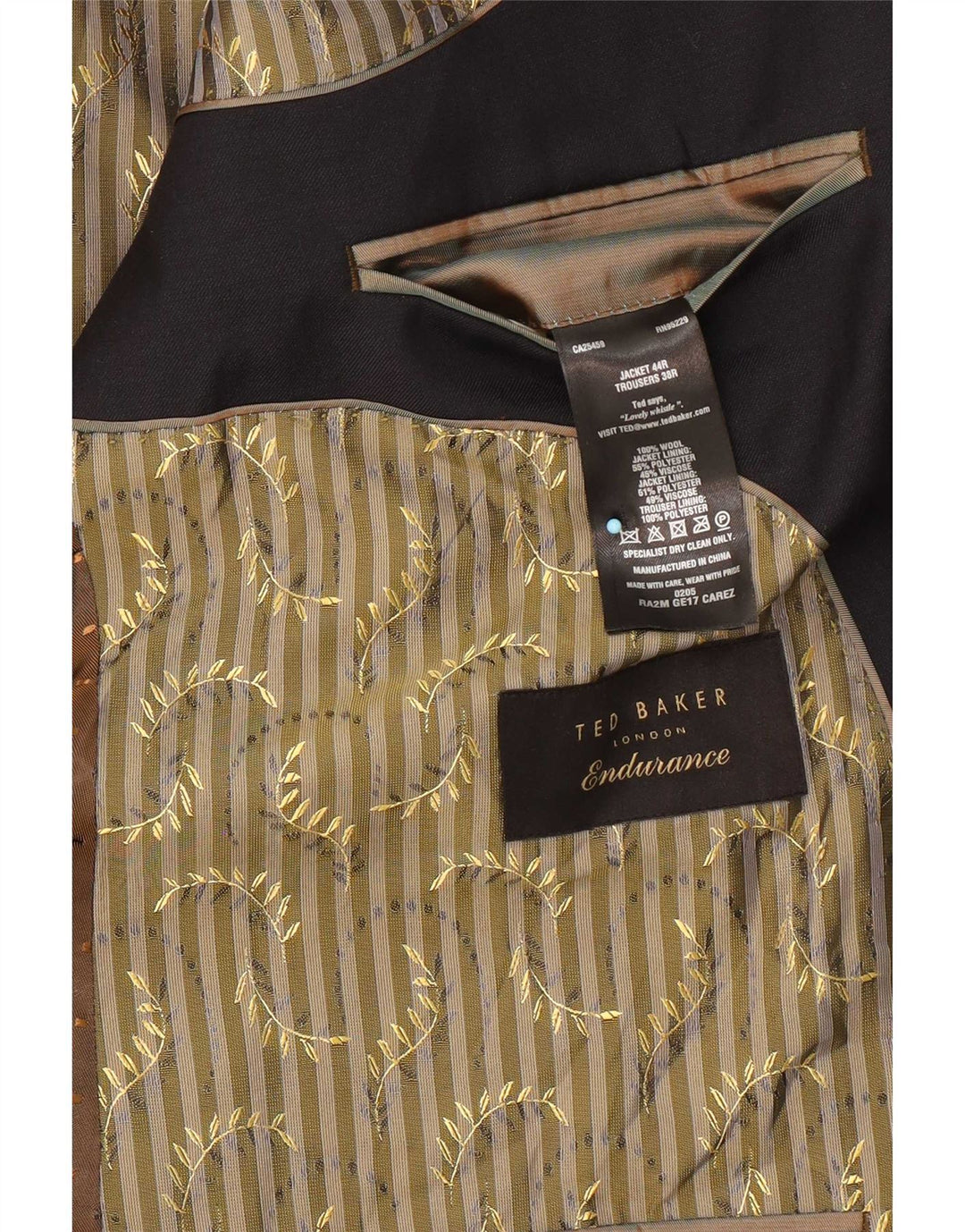 Jachetă Ted Baker pentru bărbați, cu 2 nasturi, UK 44 2XL Lână bleumarin