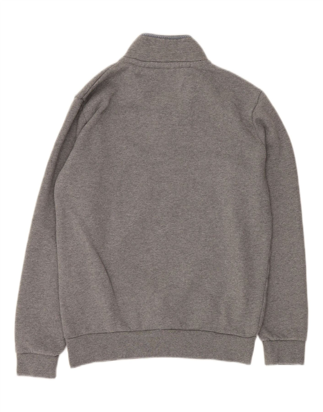 CREW CLOTHING Hanorac pentru bărbați cu fermoar și gât Pulover Bumbac gri mediu