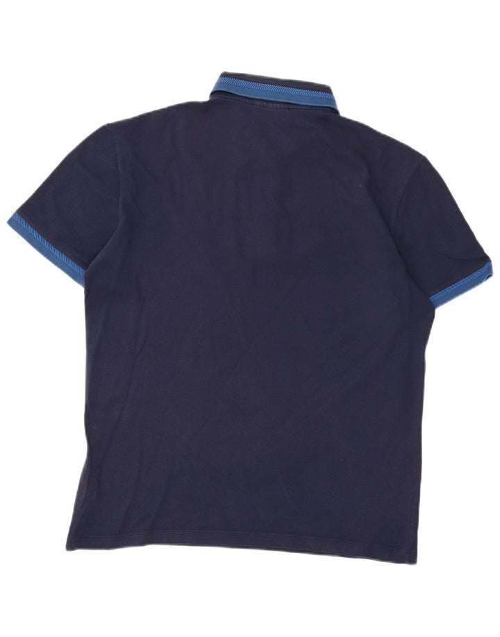 Tricou polo pentru bărbați LACOSTE Slim Fit Mărimea 5 mare din bumbac bleumarin