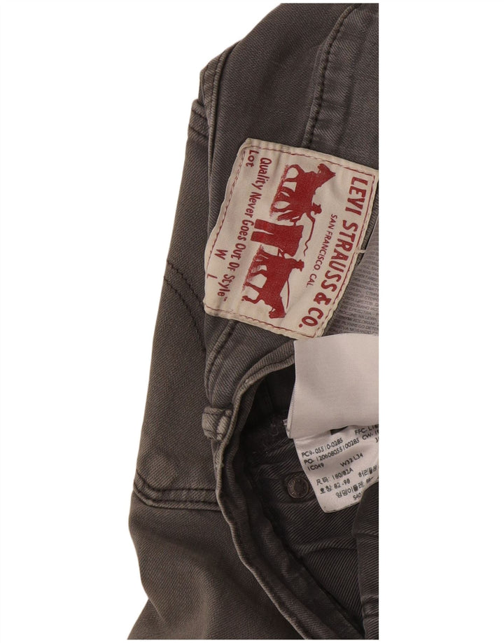 Blugi skinny pentru bărbați Levi's W32 L34 bumbac gri