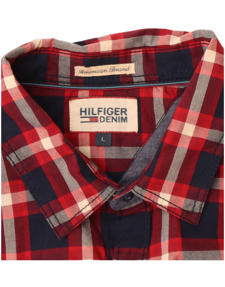 Cămașă pentru bărbați Tommy Hilfiger, cu carouri mari bleumarin