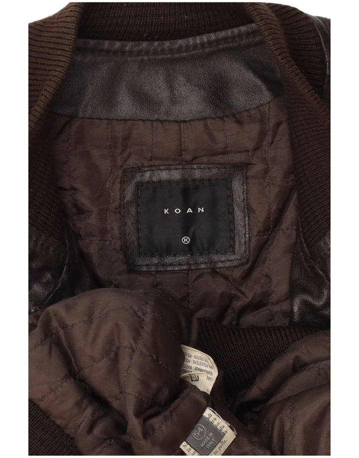 Geacă din piele pentru bărbați Koan IT 54 2XL din piele maro