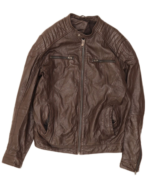 Jack & Jones jachetă de piele pentru bărbați UK 40 mare maro