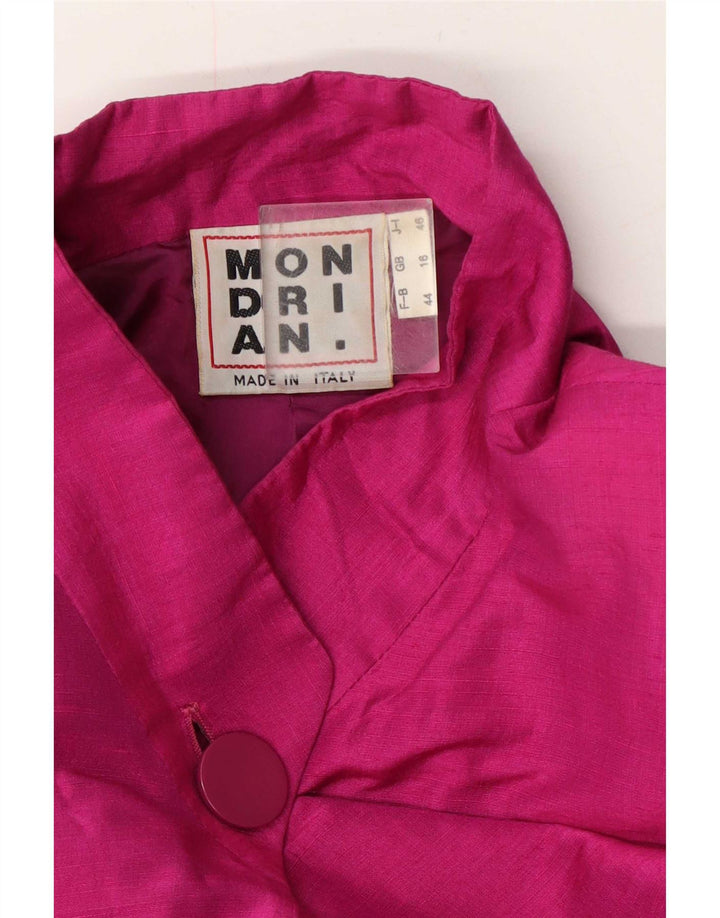 Palton supradimensionat pentru femei Mondrian UK 16, mare, roz, raion