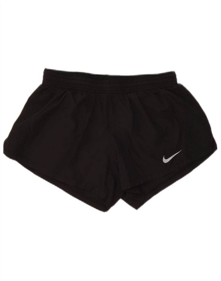 Pantaloni scurți sport Nike Dri Fit pentru femei UK 10, poliester negru mic