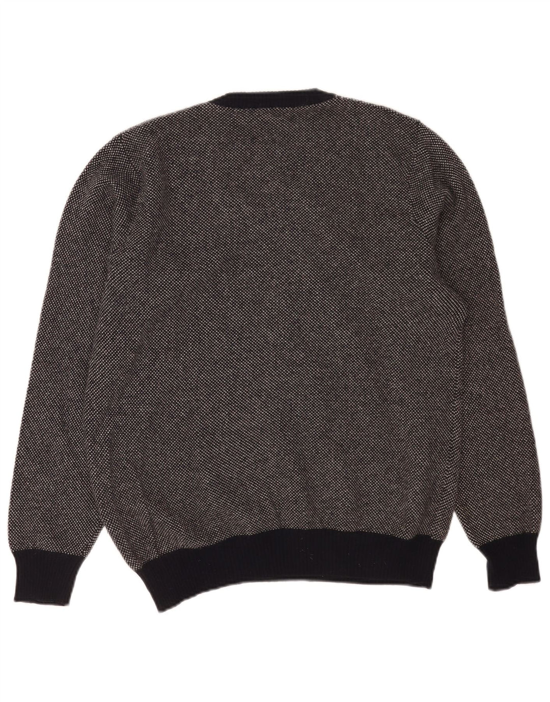 Pulover pentru bărbați Fred Perry cu decolteu în V, mare, lână cu pete, albastru bleumarin