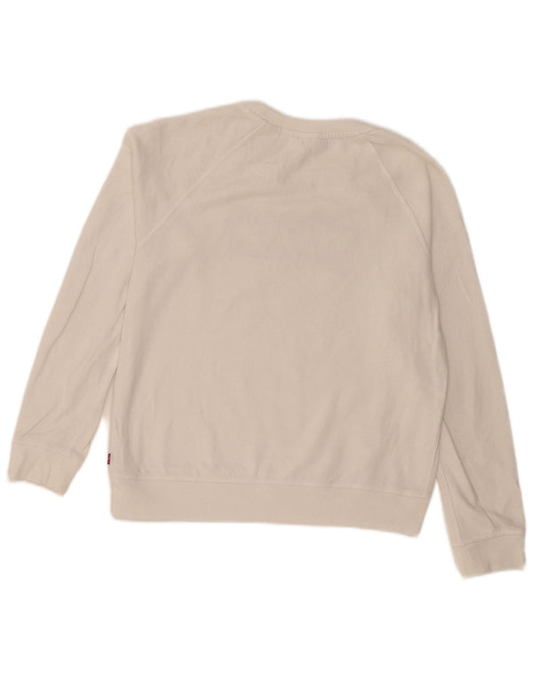 Pulover pentru femei Levi's Graphic Oversized Pulover UK 10 Small White