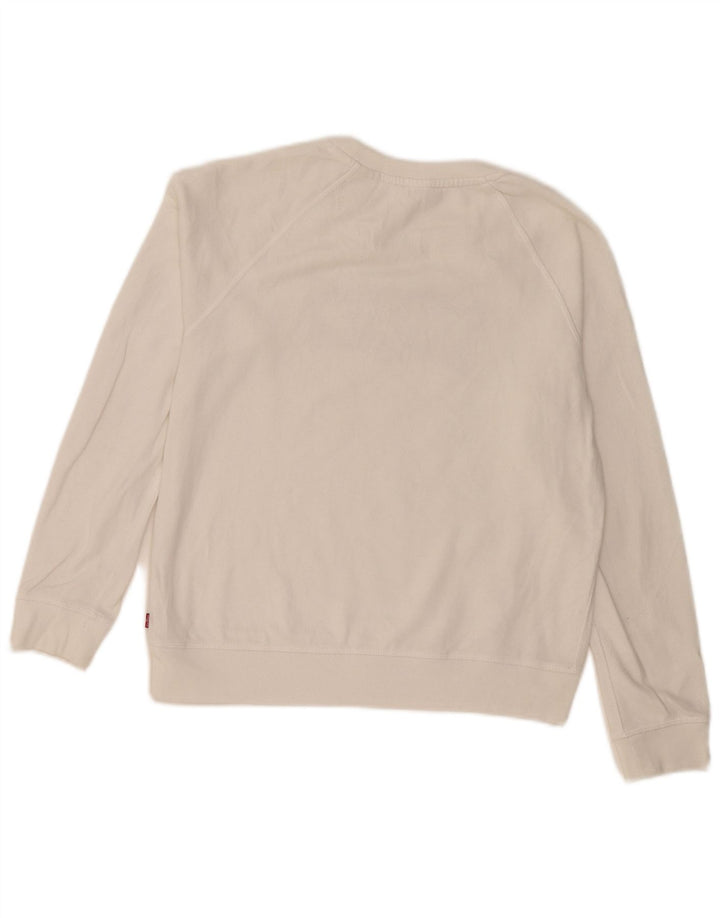 Pulover pentru femei Levi's Graphic Oversized Pulover UK 10 Small White