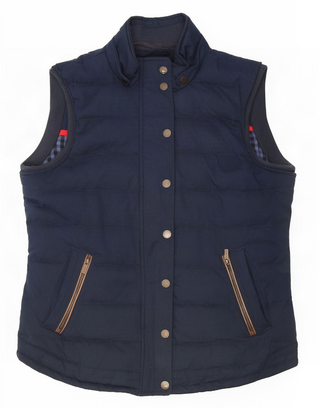 Gilet căptușit pentru femei Fat Face UK 14 mare poliester bleumarin