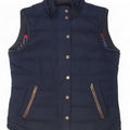 Gilet căptușit pentru femei Fat Face UK 14 mare poliester bleumarin