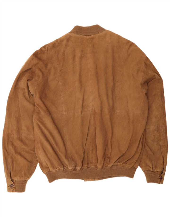 Jachetă vintage pentru bărbați din piele intoarsa IT 52 XL din piele maro