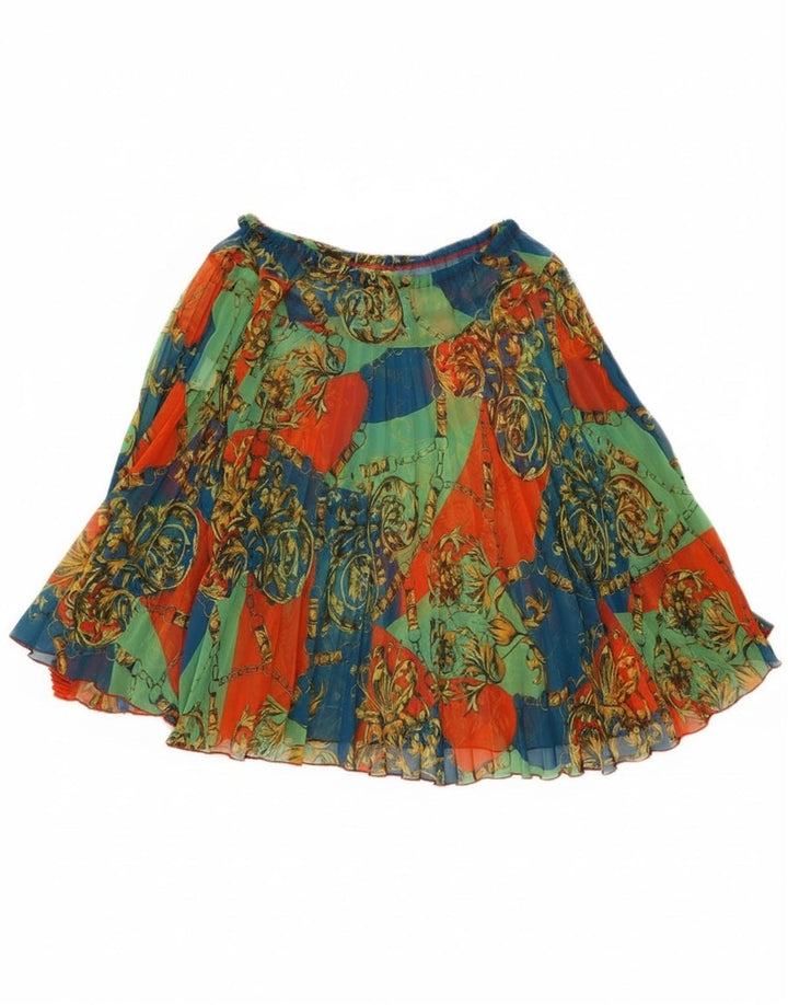 Fusta de damă vintage în formă de A W25 XS poliester floral multicolor