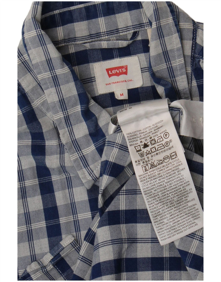 Cămașă pentru bărbați LEVI'S, bumbac cu carouri albastru mediu
