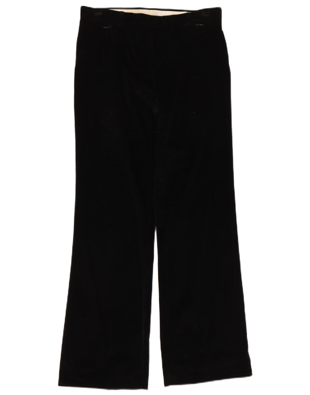 Max Mara Pantaloni de weekend pentru femei Bootcut din velur UK 10 Small W30 L32 Negru