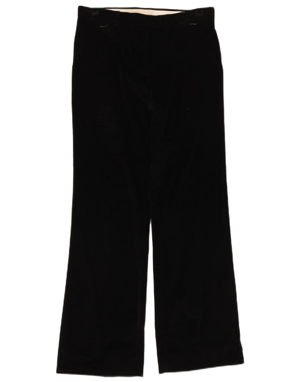Max Mara Pantaloni de weekend pentru femei Bootcut din velur UK 10 Small W30 L32 Negru