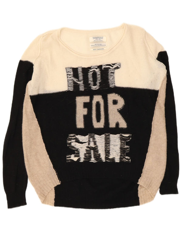 All Saints Pulover supradimensionat cu gât de barcă pentru femei UK 8 Small Black