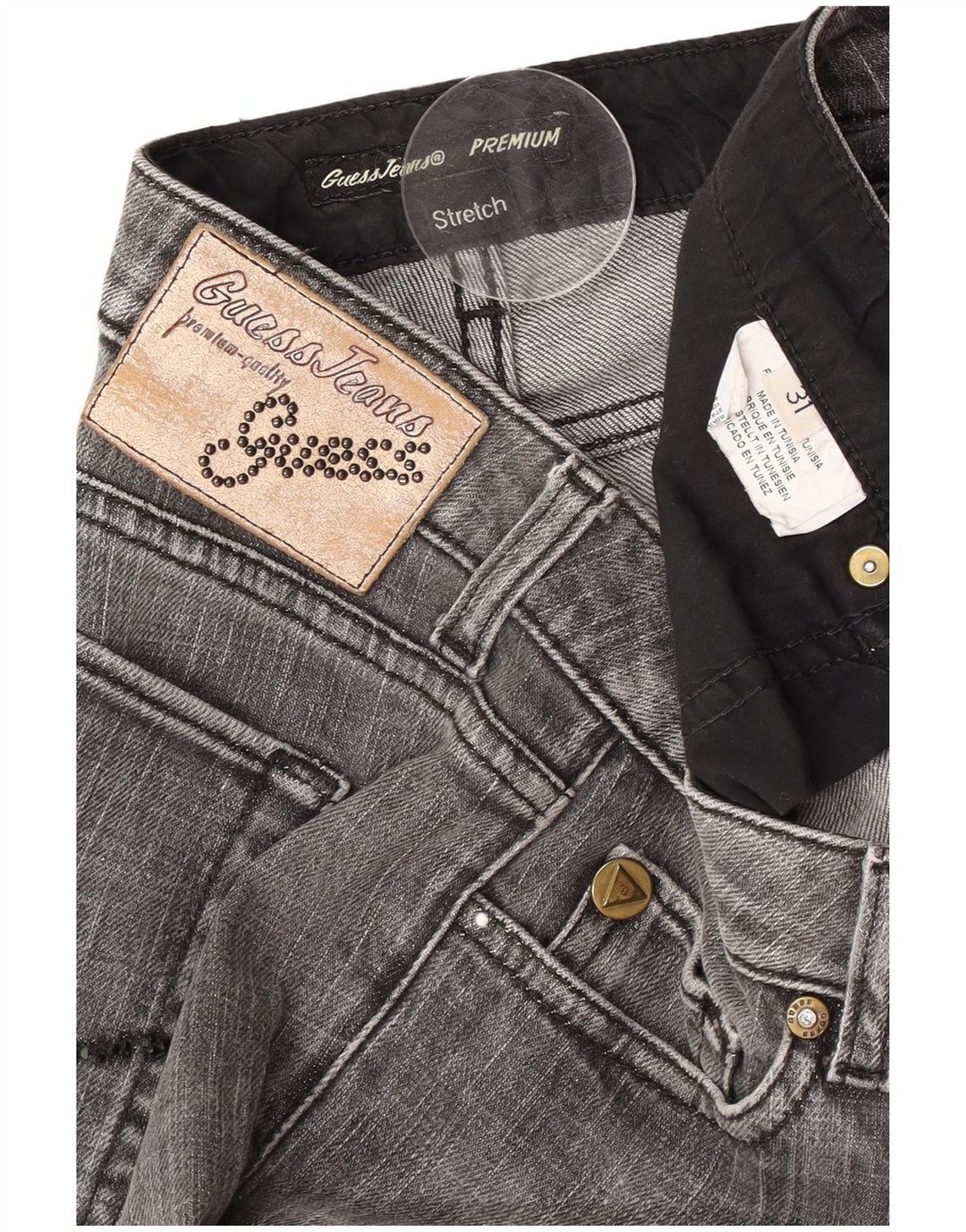 Blugi slim pentru femei Guess W31 L28 gri