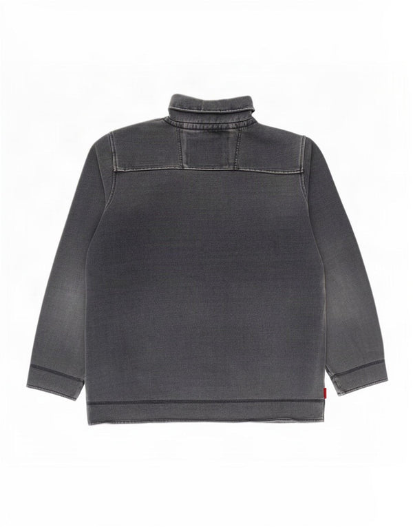 Crew Clothing Hanorac pentru bărbați cu fermoar și gât Pulover mare, albastru bleumarin, bumbac