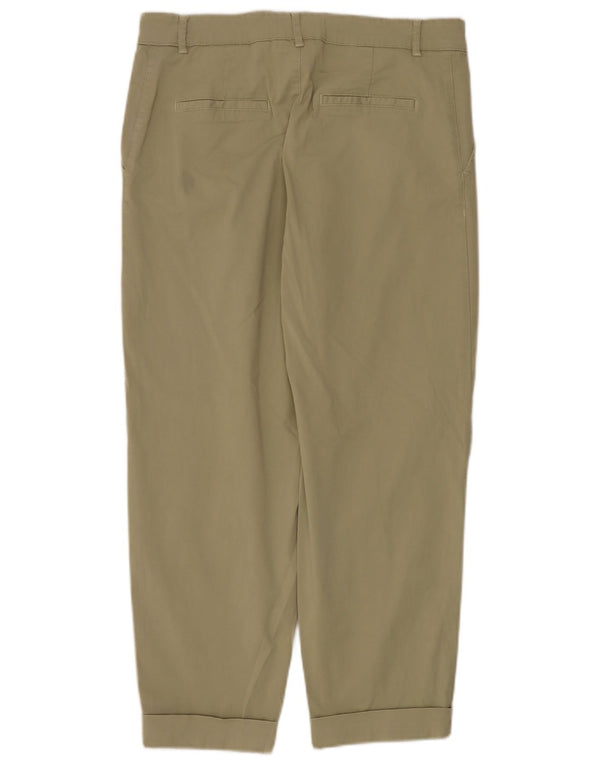 Pantaloni chino conici pentru femei Zara EU 40 Medium L30 L26 Kaki