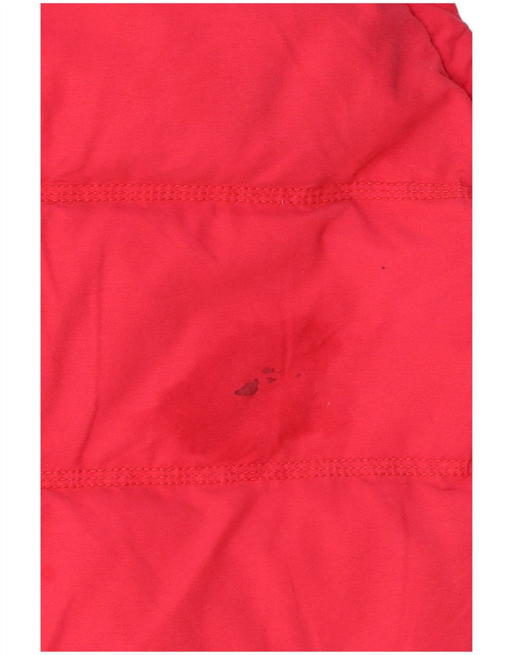 SUPERDRY Gilet căptușit cu glugă pentru femei UK 16 mare bumbac roz